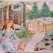 My project in Storytelling through Watercolor Illustration course. Traditional illustration project by Minka - 03.21.2021