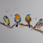 My project in Artistic Watercolor Techniques for Illustrating Birds course. Een project van Schilderij y Aquarelschilderen van cindyververs - 21.03.2021