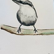 mono color bird Ein Projekt aus dem Bereich Aquarellmalerei von Ellie Page - 21.03.2021