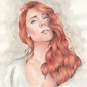 En rojo. Portrait Drawing project by Yahann Romero - 03.21.2021