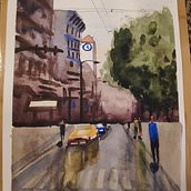 My project in Urban Landscapes in Watercolor course. Watercolor Painting project by yearsandseconds - 03.21.2021