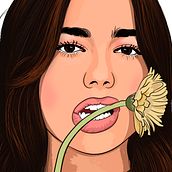 "Dua Lipa". Un proyecto de Ilustración tradicional de Diana German - 21.03.2021