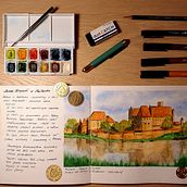Mój projekt w Akwareli Travel Journal oczywiście Ein Projekt aus dem Bereich Aquarellmalerei von Ewelina Sosinska - 21.03.2021