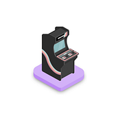 "Soft arcade" | Isometric vector illustration. Traditional illustration, and Vector Illustration project by Mariana da Rocha Lima - 03.22.2021