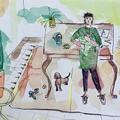 My project in Exploratory Sketchbook: Find Your Drawing Style course. Un proyecto de Ilustración tradicional de Greta - 27.03.2021