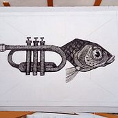 Meu projeto do curso: Ilustração surrealista com caneta fineliner. Un proyecto de Dibujo artístico e Ilustración tradicional de Pedro Mendes - 22.03.2021