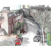 My project in Architectural Sketching with Watercolor and Ink course. Un proyecto de Ilustración tradicional de Sarah Finke - 22.03.2021