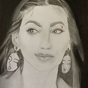 My project in Contemporary Portraits with Graphite course. Artistic Drawing, and Traditional illustration project by Marlene Sanchez - 03.22.2021