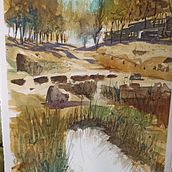 Mi Proyecto del curso:  Paisajes naturales en acuarela. Watercolor Painting project by Gloria Aznarte - 03.22.2021