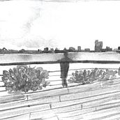Mirante do Banhado em São José sem edição digital. Un progetto di Illustrazione con inchiostro di Magali Dias - 23.03.2021