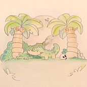 Meu projeto do curso: Técnicas de ilustração com aquarela e guache. Character Design, and Watercolor Painting project by Ana Accioli - 03.25.2021
