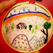 My project in Basic Embroidery Techniques: Stitches, Compositions, and Color Ranges course. Embroider project by Demmi Dupri - 03.23.2021