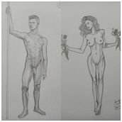 My project in Realistic Human Figure Drawing course. Artistic Drawing project by JEQEEN LIAW YEE LING - 03.23.2021