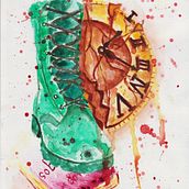 Homenaje a Borges. Escrita, Ilustração tradicional, e Pintura em aquarela projeto de Claudia Matute - 20.09.2020