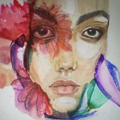 My project in Illustrated Portrait in Watercolor course. Traditional illustration project by beatrice_frederic - 03.24.2021