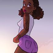 Warm purple. Drawing, and Digital Illustration project by Clarissa Bittes - 03.18.2021