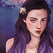 My project in Digital Fantasy Portraits with Photoshop course. Un proyecto de Ilustración digital, Ilustración tradicional y Dibujo de Retrato de Carmen - 24.03.2021