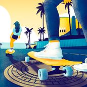 Skaters. Graphic Design, Traditional illustration, and Digital Illustration project by Alendro Estudio - 03.24.2021