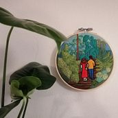 Meu projeto do curso: Introdução ao bordado botânico. Un proyecto de Bordado de Ana Rita C. - 24.03.2021
