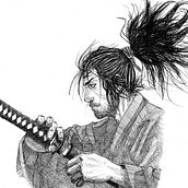  MMiyamoto Musashi. Ink Illustration project by Sebastián Millar Vargas - 03.25.2021