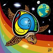 Tortuga espacial . Vector Illustration project by Irving Navarro - 03.25.2021