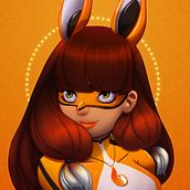 Lila/Volpina. Character Design, and Traditional illustration project by Maria E Arteaga Nieto - 03.25.2018