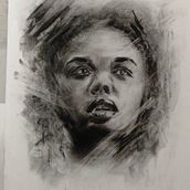 Mi Proyecto del curso: Retrato artístico al carboncillo: creando atmósferas. Un proyecto de Dibujo de Retrato de Mónica Patricia Clavijo Zárate - 25.03.2021