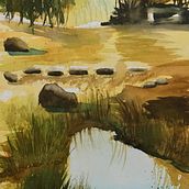 Meu projeto do curso: Paisagens naturais em aquarela. Watercolor Painting project by Talita Anjos - 03.26.2021