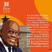 The African Millennials celebrating the re-election of Nana Addo Dankwa Akuffo-Addo as president of the 4th republic of Ghana. Ein Projekt aus dem Bereich Grafikdesign und Traditionelle Illustration von Adoye Boakye - 26.03.2021