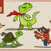 Super Animals. 2D Animation, Character Design, Traditional illustration, and Digital Illustration project by Camilo Ducuara Gordillo - 03.26.2021