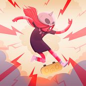Chicas en monopatín. Un proyecto de Ilustración tradicional de Isaac Murgadella - 01.04.2021