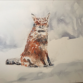 Enjoying the Snow. Watercolor Painting project by mgnbrown - 03.26.2021