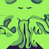 Davy Jones mask. Digital Design, Digital Drawing, and Digital Illustration project by Ariadna Uxue Palomino Ylla - 02.20.2021
