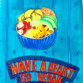 Have a Heart, go vegan . Traditional illustration project by Claire de R - 03.27.2021