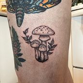 Amanita muscaria mushroom done with techniques learned in this course . Tattoo Design project by taliarosejorge - 03.19.2021
