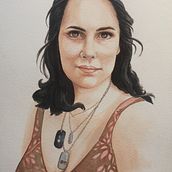 Mon projet du cours : Portrait à l'aquarelle d'après une photo. Un progetto di Pittura ad acquerello di Emmanuelle Boulain - 27.03.2021