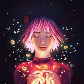 Mi Proyecto del curso: Iluminación y color para retratos digitales en Photoshop . Traditional illustration, and Digital Painting project by Sandra Valeriano - 03.28.2021