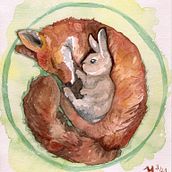 My project in Watercolor Techniques for Dreamlike Illustrations course . Pictură în acuarelă de psychopueppi - 03.28.2021
