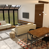 Mi Proyecto del curso: Visualización arquitectónica con V-Ray Next para SketchUp. Interior Decoration project by plarrip - 03.28.2021