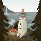 Ilustración Faro  Ein Projekt aus dem Bereich Kinderillustration von Batirtze Abuin - 28.03.2021