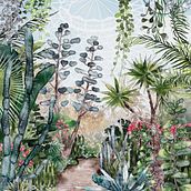 Botanical garden digital illustration. Botanical Illustration, Digital Illustration, Digital Painting, and Traditional illustration project by Nina Ćulafić - 03.01.2021