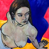 Final project - nude in neon. Artistic Drawing, Color Theor, Drawing, and Figure Drawing project by Nadia Ohlin - 03.28.2021