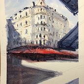 My project in Architectural Sketching with Watercolor and Ink course. Watercolor Painting project by Domenico Spingardi - 03.28.2021