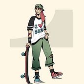 Skater Girl (character). Un proyecto de Diseño gráfico de John Coe - 28.03.2021