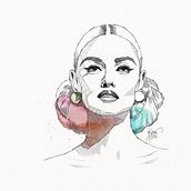 My project in Illustrated Portraits with Procreate course. Un proyecto de Ilustración digital, Ilustración tradicional, Ilustración con tinta y Pintura a la acuarela de Katya Vettorello - 28.03.2021
