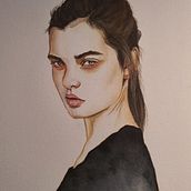 My project in Watercolor Portrait from a Photo course. Painting, and Watercolor Painting project by Fungma Fudong - 03.23.2021
