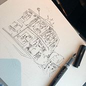 My project in Architectural Sketching with Watercolor and Ink course. Architectural Illustration, and Watercolor Painting project by Chooi Yee Poo - 03.30.2021