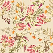 herbal chintz. Un progetto di Design, Illustrazione tradizionale, Br, ing, Br, identit, Pattern design, Pittura ad acquerello e Illustrazione botanica di lynkalogirou - 24.03.2021