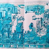 Taking a break.. Drawing project by Andrew Miller - 03.29.2021