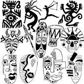 mama africa. Tattoo Design project by Vaine Añd - 03.06.2021